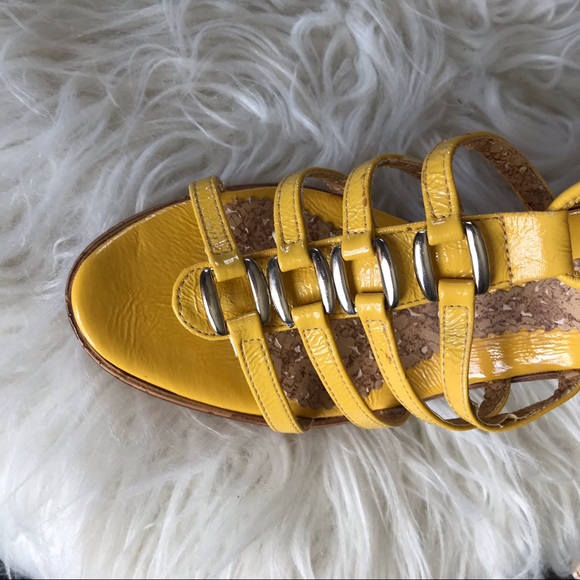 Cklass Yellow Leather Sandals - Picture 6 of 7